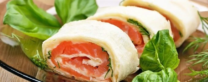 Lavash roll z czerwoną rybą - 10 przepisów krok po kroku ze zdjęciami