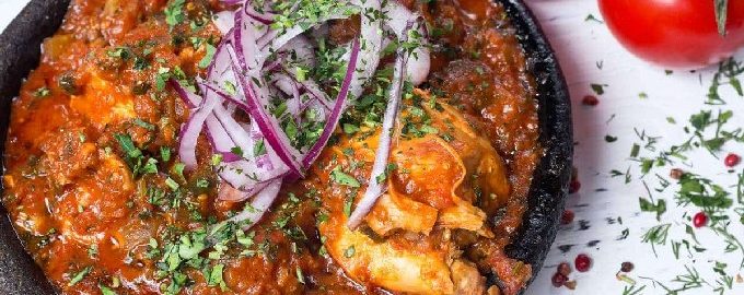 Chakhokhbili de poulet à la géorgienne